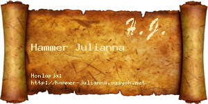 Hammer Julianna névjegykártya
